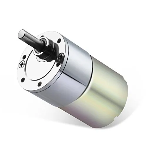Produktbild Greartisan DC 24V 500RPM Getriebemotor Hohe Drehmoment Elektrische Mikrodrehzahl Reduktion Getriebemotor Exzentrische Ausgangswelle 37mm Durchmesser Getriebe