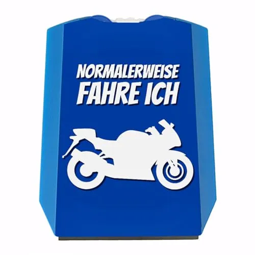 speecheese Parkscheibe mit Spruch: Normalerweise fahre ich Motorrad Geschenk für einen Motorradfahrer zum Geburtstag oder als Mitbringsel zum Führerschein tolle Geschenkidee