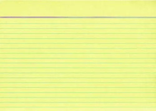 Idena Karteikarten 100 Karteikarten DIN A7 / liniert / Farbe: gelb