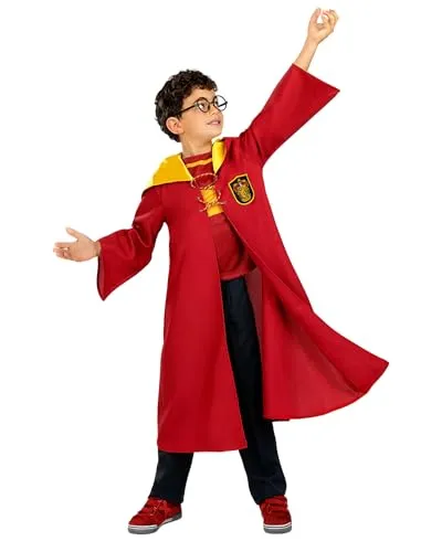 Funidelia | Gryffindor Quidditch Kostüm - Harry Potter für Jungen und Mädchen Zauberer Kostüme für Kinder & Verkleidung für Partys, Karneval & Halloween - Größe 5-6 Jahre - Granatfarben