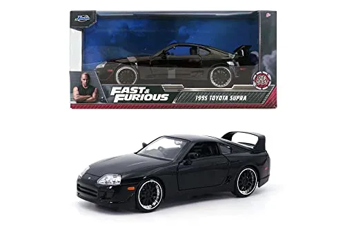 Toyota Supra Mk IV 1995 Fast & Furious 5 (2011) schwarz 1:24 Jada Toys - Detailgetreues 1:24 Modell des legendären Toyota Supra aus Fast & Furious, perfekt für Sammler und Fans von Filmfahrzeugen.