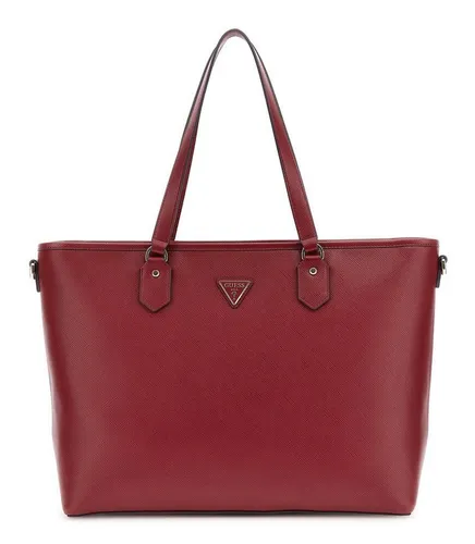 Guess Schultertasche Travel Tote - Rust Red - Elegante GUESS Schultertasche mit viel Stauraum und gepolstertem Laptopfach. Ideal für den Alltag – bequem tragbar mit zwei Trageoptionen. Perfekt für Ihre Essentials und ein stilvoller Begleiter!