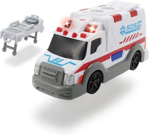 Dickie Toys Krankenwagen Rettungswagen Trage Licht Sound 15 cm