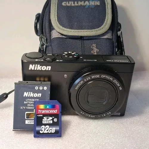 Nikon Coolpix P300 12.2MP Digitalkamera Schwarz getestet defekter Blitz