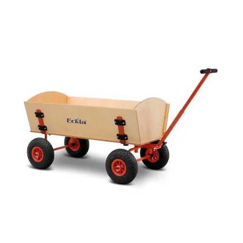 Bollerwagen Long-Trailer - Handwagen für Freizeit, Sport und Garten. Mit lenkbarer Deichsel, luftbereiften Rädern und hoher Tragkraft von ca. 200 kg - ideal für jeden Transportbedarf.