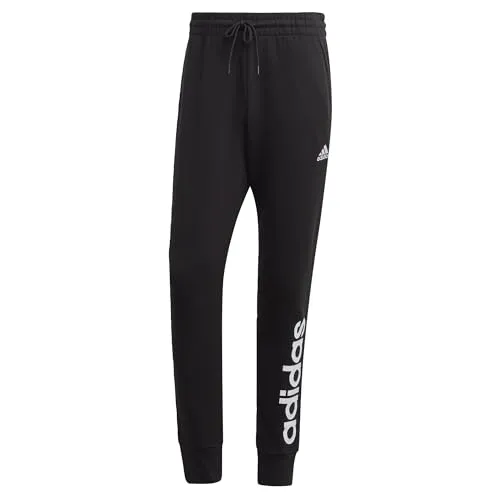 adidas Herren Essentials French Terry Tapered Cuff Branded Pants - Hosen & Leggings aus 100 % Baumwolle, perfekt für Komfort und Style, mit schmal zulaufender Beinform und praktischen Seitentaschen.