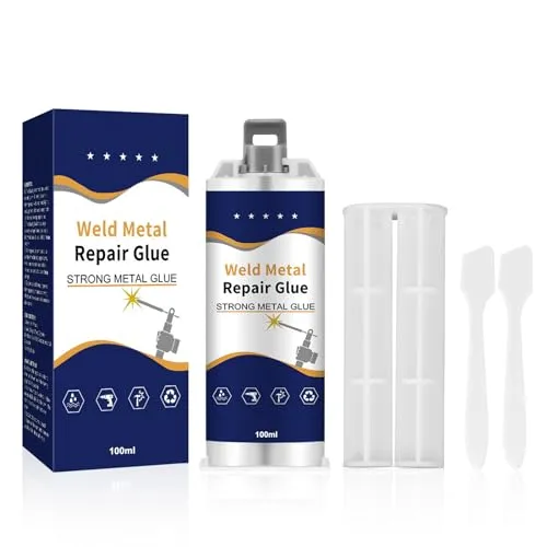 WAWJ® Magic Welding Glue, Extra Starker Kleber Schweissnaht Kleber Sekundenkleber, Metall Reparatur Paste Reparatur Mittel, Magischer Schweißkleber zum Reparieren Gussfehler verwendet (100g)