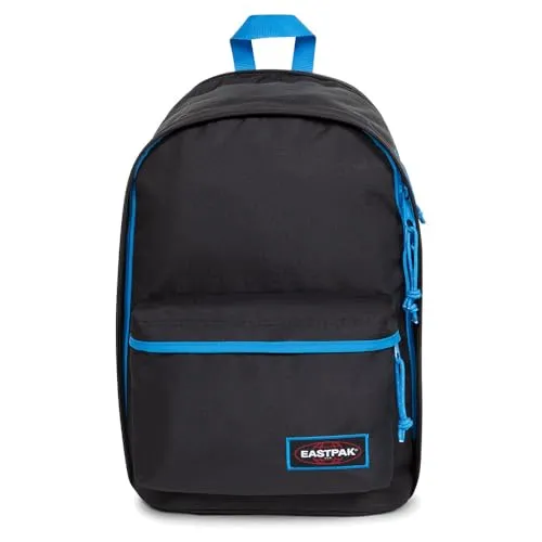 Eastpak Alltags-Rucksack Back To Work Kontrast Bubble - schwarz/blau 27 Liter - Rucksack für Arbeit und Schule mit gepolstertem Laptopfach für die meisten 15-Zoll-Geräte, verstellbaren Schulterriemen und praktischem Stauraum.