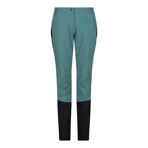 CMP Woman Long Pant Agave - 42 - Wanderhosen mit 4-Wege-Stretch, ideal für aktive Outdoor-Abenteuer. Leicht und atmungsaktiv dank Dry Function Technologie.