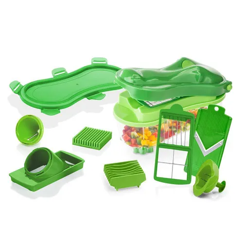 Genius Nicer Dicer Fun Croco Obst schneider Gemüse schneider zerkleinerer 13 tlg