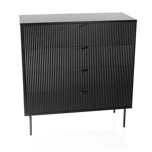 hjh LIVING Kommode KARBY mit 4 Schubladen in schwarz von hjh LIVING