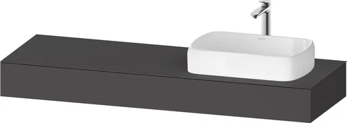 Duravit Konsole Qatego 160x55x17cm, grau mit 1 Ausschnitt von Duravit