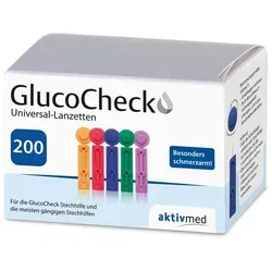 GlucoCheck Universal-Lanzetten 200 St - Arzneimittel - Hochwertige Lanzetten für eine schmerzfreie Blutzuckermessung, ideal für Diabetiker und Gesundheitsbewusste.