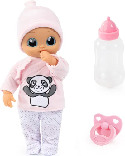 Bayer Design 93828AA Babypuppe - Interaktive Weichkörperpuppe mit großen Augen, spricht und macht Schmatzgeräusche, inkl. Zubehör