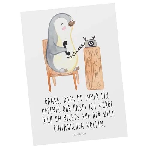 Mr. & Mrs. Panda Postkarte Freund fürs Leben - Geschenk, wichtig, Aufmerksamkeit, Danke sagen, Besonderheit, schätzen, einzelkarte, Ansichtskarte, Geschenkidee, Dankbarkeit, besondere Anlässe