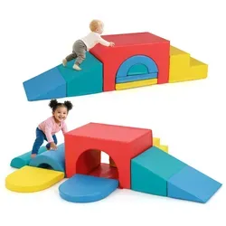 COSTWAY 7-teilige Schaumstoffbausteine für Kinder – Bunt, sicher und flexibel