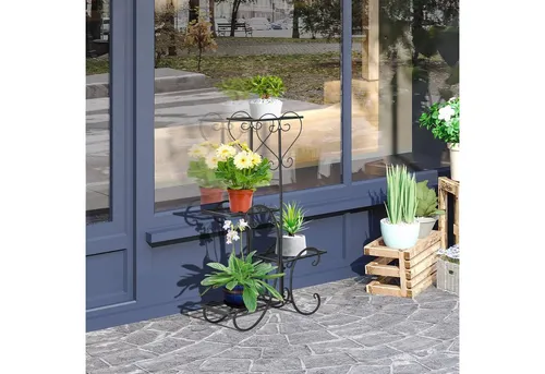 Outsunny Blumenständer aus Metall von Outsunny