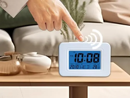 STAB HIGH TECH PARTS Digitaler Wecker mit Sprachfunktion RTALK3 – Uhrzeit in Reichweite von Stimme – ideal für ältere Menschen mit Sehbehinderung – Anzeige von Stunde/Minute/Temperatur auf Französisch