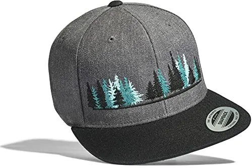 Outdoor Cap Flexfit Snapback: Woodlands - Vielseitige Kappe für Herren & Damen - Baseball Cap für Herren, Damen und Kinder, gefertigt in Deutschland mit klassischer Form und stabilen Frontpanels, ideal für Outdoor-Aktivitäten wie Klettern und Wandern.