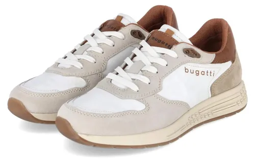 bugatti Herren Sneaker-333-AX80-offwhite/white, Größe 41 in weiß von Bugatti