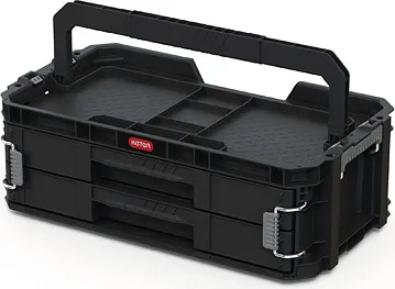 Keter SKRZYNKA Organizer mit 2 Schubladen - Schubladeneinsätze für Kleiderschränke, platzsparend und ideal zur Aufbewahrung von Kleinteilen und Zubehör.