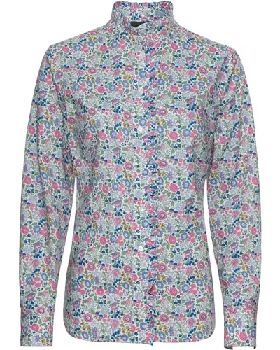 Reitmayer Hemdbluse Stehkragenbluse mit Blumenmuster