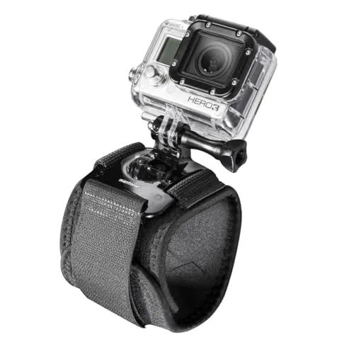 Mantona Armgurt gepolstert mit GoPro Mount (geeignet für GoPro Hero 11 10 9 8 7 6 5 4 3+, Session und andere kompatible Action Cams, sicherer Halt und einfache Bedienung)