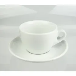 Ancap Cappuccinotasse dickwandig, weiss, Made in Italy, 180 ml, 2-tlg., Porzellan weiß