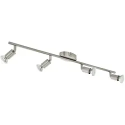 BUZZ-LED Spot, nickel-matt – Flexible Deckenleuchte - Lampen: BUZZ-LED Spot aus nickel-mattem Metall mit schwenkbaren Leuchtenköpfen für individuelles Lichtdesign in jedem Raum.