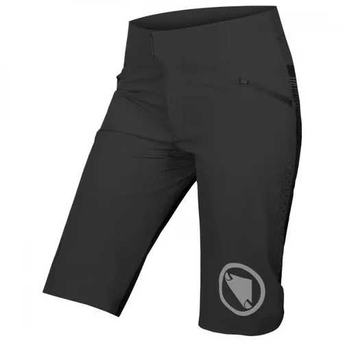 Endura Damen Singletrack Mountain Bike Baggy Shorts, Schwarz, X-Small - Radsport-Shorts für Damen aus leichtem, strapazierfähigem 4-Wege-Stretch-Nylongewebe, ideal für technische Anstiege und Abfahrten mit atmungsaktiven Öffnungen.