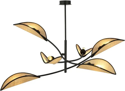 Produktbild Deckenleuchte Lotus – Dimmbar in Schwarz und Hellbraun, 105x59x105 cm