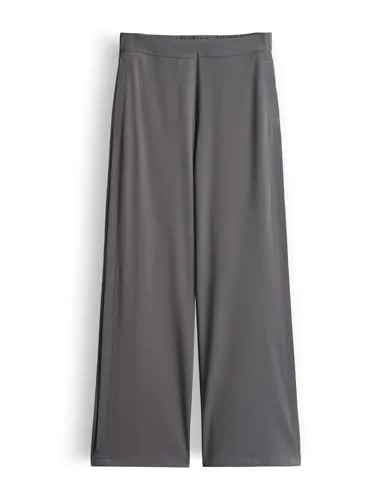 someday Damen Wide Leg Pants | Charlie Wide Detail mit Komfortbund Coal Dust, Größe 40 - Modische Wide Leg Pants aus hochwertigem Material für ein angenehmes Tragegefühl. Ideal für einen modernen Look und vielseitige Kombinationen im Alltag.
