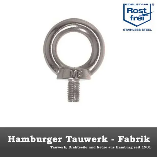 Edelstahl Ringschraube M10, DIN580, Ringschrauben