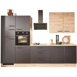 Mid.you Küchenleerblock Laureen, Schwarz & Eiche Artisan von MID.YOU