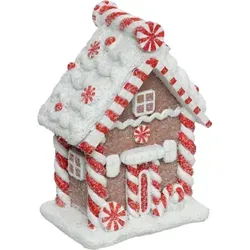 Lebkuchenhaus 15 cm - Festliche Weihnachtsdekoration - Nussknacker: Charmantes Lebkuchenhaus aus Polyresin, ideal für die festliche Weihnachtsatmosphäre und ein echter Blickfang in jedem Zuhause.