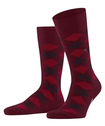 Burlington Herren Socken Danny M So Baumwolle gemustert 1 Paar, Rot Cranberry 8033, 40-46
