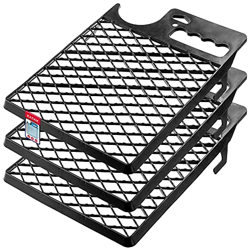 KADAX 3x Abstreifgitter, Farbgitter aus Kunststoff, 30,5 x 23 cm, Malergitter für Farbe, Abtropfgitter, Abstreichgitter, Farbabstreifer, Malerwerkzeug, Farbabstreifgitter (3, schwarz)
