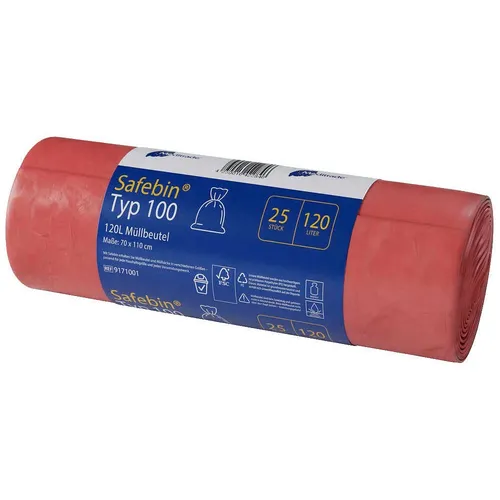Meditrade® Müllbeutel Safebin® Typ 100, 120 l, rot, 25 St. in rot von Meditrade
