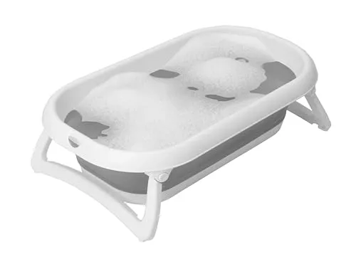 Rotho Babydesign Baby Bath 2go Faltbadewanne - Platzsparende faltbare Badewanne für Babys, ideal für Zuhause und unterwegs. Mit temperaturwechselndem Ablaufstopfen für sicheres Baden. Robustes Material für lange Haltbarkeit.