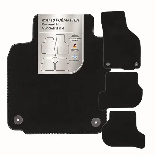 MAT10 Fußmatten VW Golf 5/6 Velours 4-teilig Automatten Stoff-Matten.