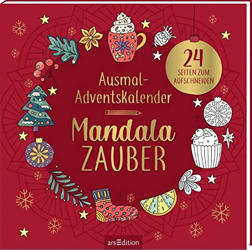 Ausmal-Adventskalender – Mandala-Zauber - Adventskalender mit 24 Seiten zum Ausmalen, ideal für kreative Stunden in der Vorweihnachtszeit und perfekt für Malfans jeden Alters.