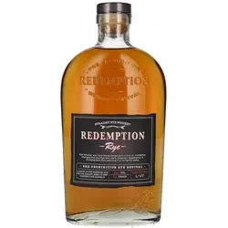 Redemption Rye Pre-Prohibition Rye Revival 46% Vol. 0,7l - Whisky mit 95% Roggenanteil für intensiven, würzigen Genuss, ideal für Cocktails oder pur. Ein Revival der Pre-Prohibition-Ära mit markanter Tiefe und langem Abgang.