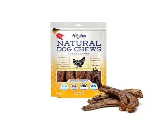 Frigera Putenhälse 250g – Natürliche, Proteinreiche Leckerlis, Gluten- und Getreidefrei für Hunde