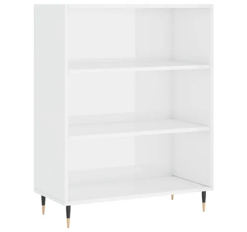 vidaXL Bücherregal Hochglanz-Weiß 69,5x32,5x90 cm von vidaXL
