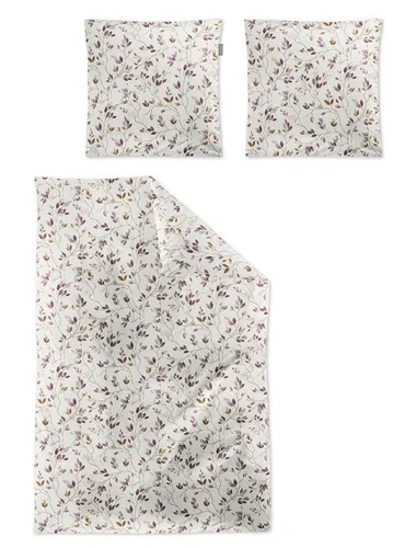 Irisette Mako-Satin Bettwäsche Wave 8565 beere 1 Bettbezug 155 x 220 cm + 1 Kissenbezug 80 x 80 cm - Bettwäsche-Sets mit atmungsaktivem und temperaturausgleichendem Material, hautsympathisch und mit hochwertigem Qualitätsreißverschluss für besten Schlafkomfort.