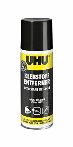 UHU Klebstoffentferner Spray 200 ml - Klebesprays - Super starker und effizienter Klebstoffentferner, ideal für tropffreie Anwendungen und vielseitig einsetzbar gegen Kleber, Farbrückstände, Fett und Ölflecken.