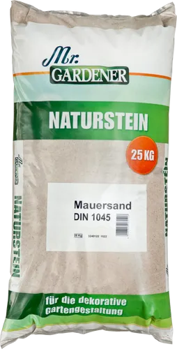 Mr. GARDENER Sand »Mauersand«, Körnung: 0 mm - 2 mm, 25 kg, beige/braun/sandfarben