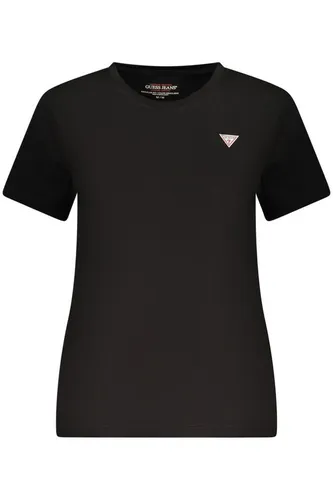 GUESS JEANS T-Shirt Bio-Baumwolle Damen T-Shirt Schwarz – Kurzarm &