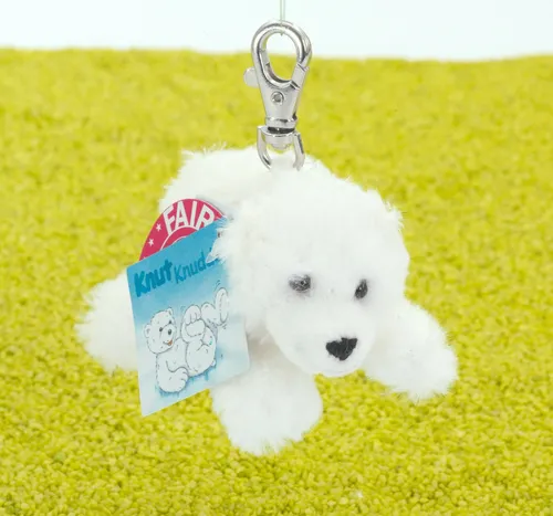 Schaffer Schlüsselanhänger Karabinerhaken Eisbär Knut Knuddel 11 cm