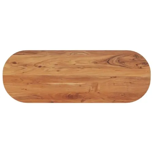 vidaXL Oval Tischplatte aus Akazienholz, 110x40cm - Esszimmertischplatte aus massivem Akazienholz, ideal für individuelle Möbelprojekte und langlebig. Unbehandelte Oberfläche ermöglicht kreative Gestaltung.